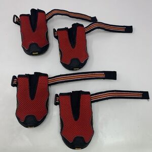 Ruffwear Grip Trex Dog Boots Set of 4 Red/Black Vibram Soles MEDIUM